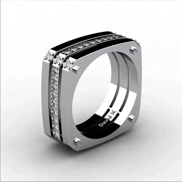 ❤️ Zirconia Square Ring 10200 - Picture 1 of 4